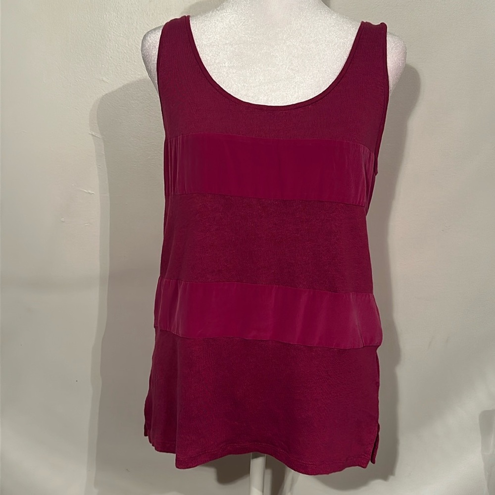 Sandro Silk / Linen Sleeveless Purple Tank Top Size 3 / Large.